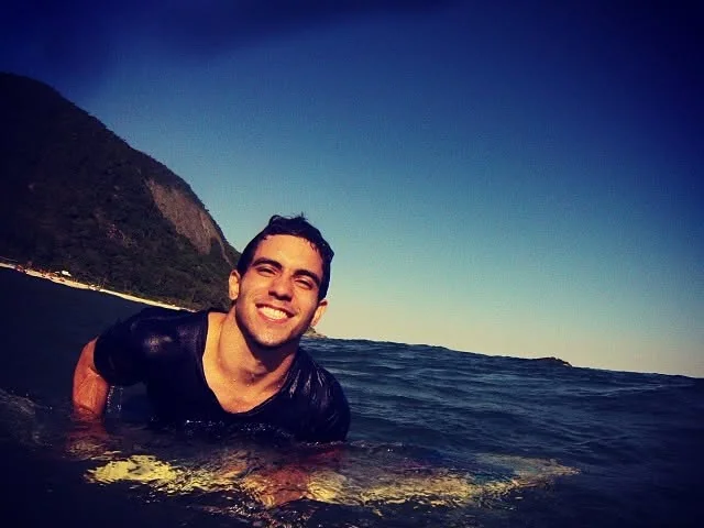 Raphael smiling in the ocean